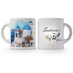 Κούπα λευκού χρώματος Santorini Olive