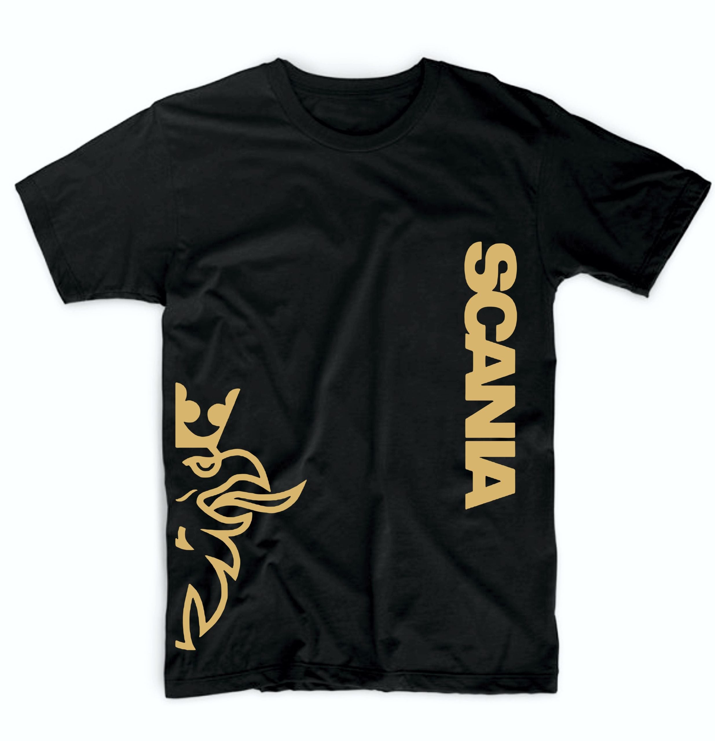 Ανδρικό T-Shirt σε μαύρο χρώμα SCANIA 2 PRINTS