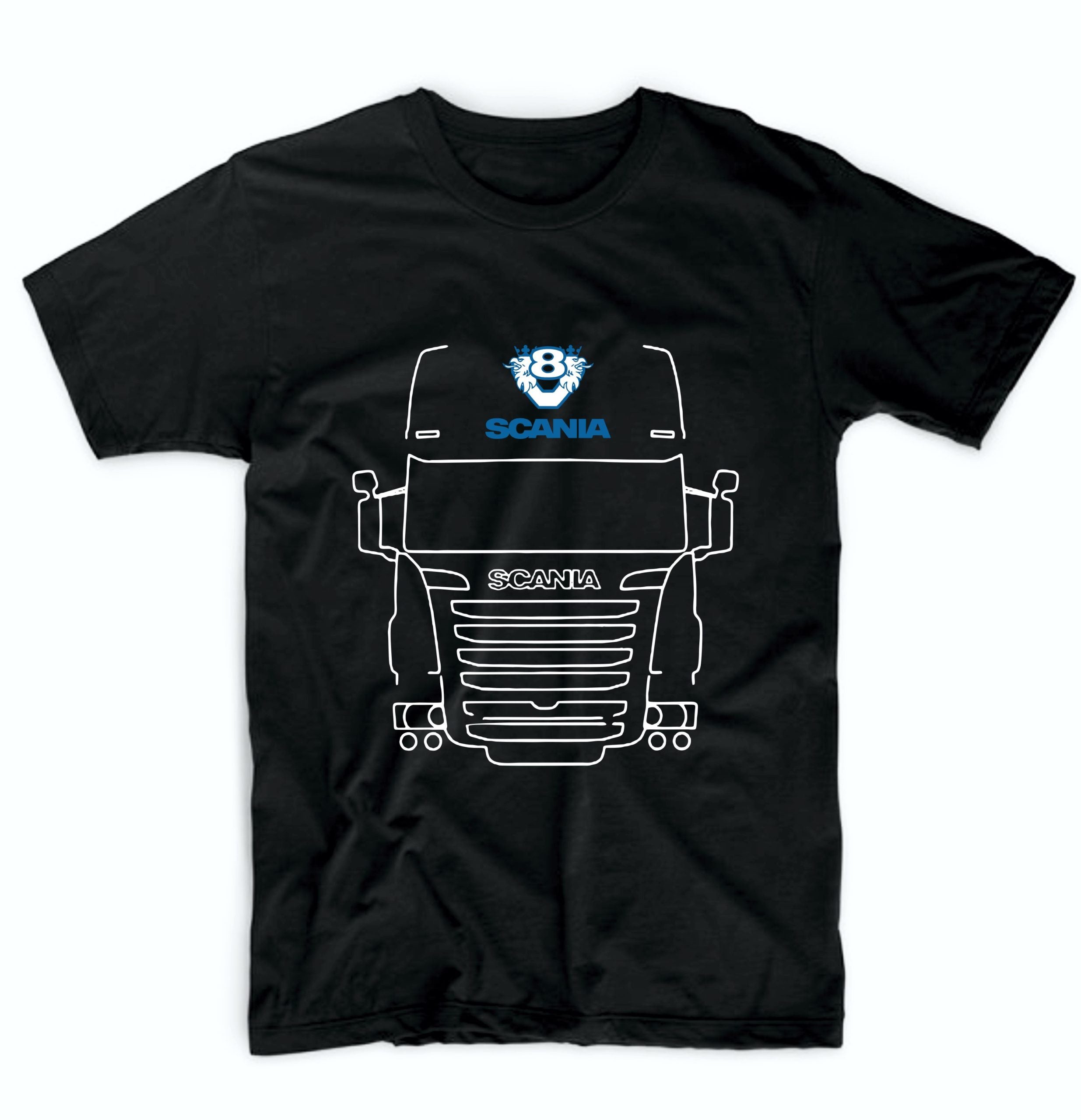 Ανδρικό T-Shirt σε μαύρο χρώμα SCANIA SKETCH