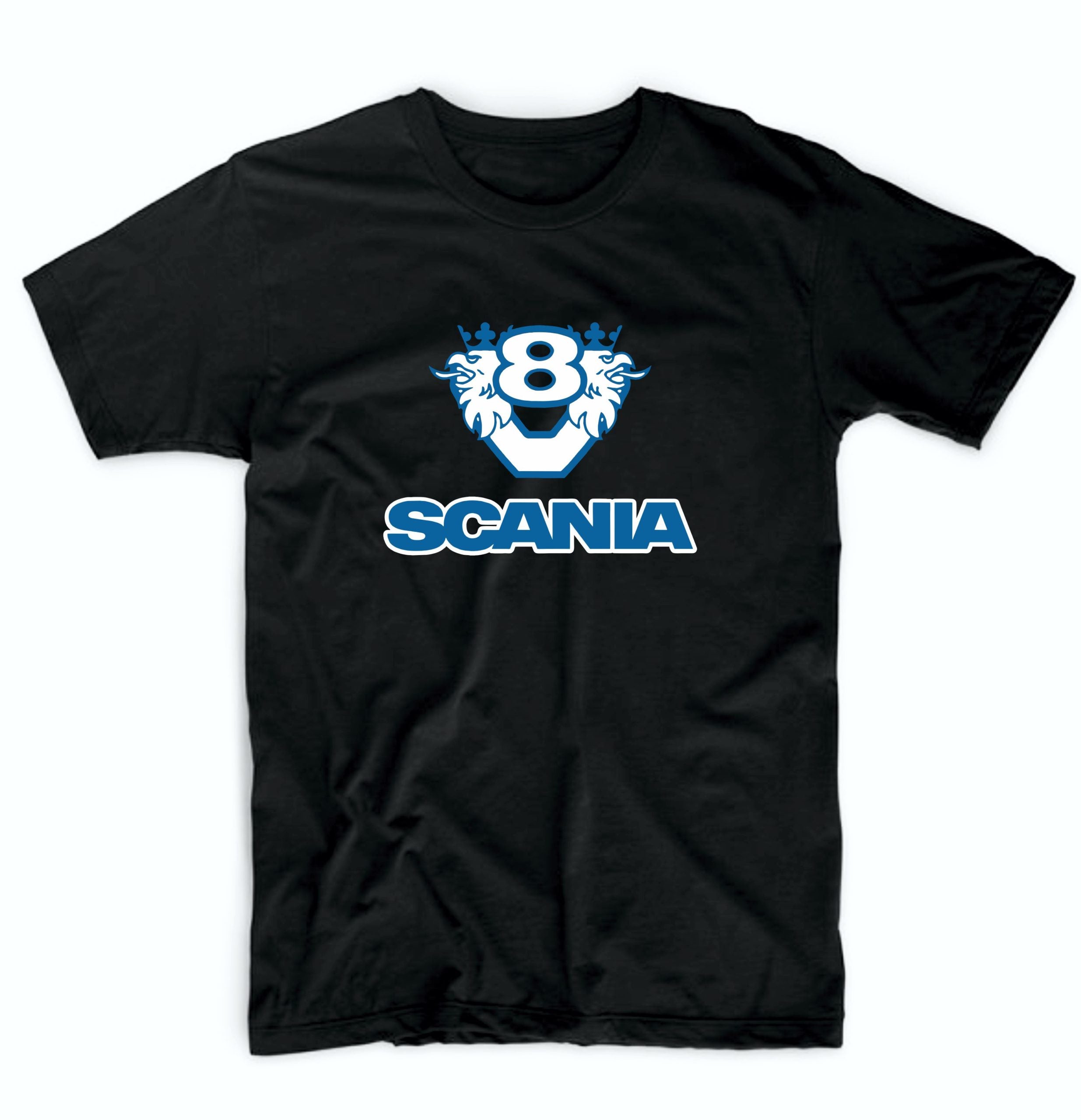 Ανδρικό T-Shirt σε μαύρο χρώμα SCANIA V8 BLUE