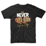T-shirt μαύρο Never Give Up