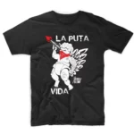 T-shirt μαύρο La P*ta Vida