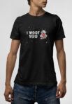 Ανδρικό T-Shirt σε μαύρο χρώμα I woof you
