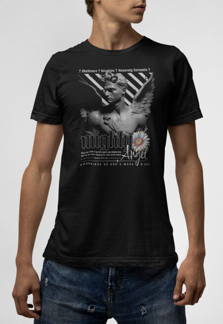 T-shirt μαύρο Mighty Angel