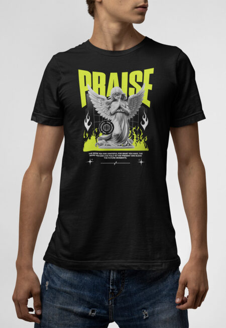 T-shirt μαύρο Praise