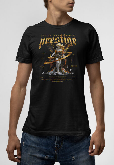 T-shirt μαύρο Prestige