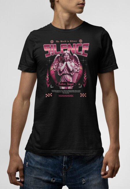 T-shirt μαύρο The World of Silence