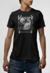 T-shirt μαύρο Blessed