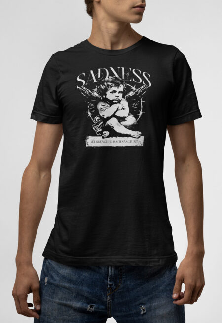 T-shirt μαύρο Sadness
