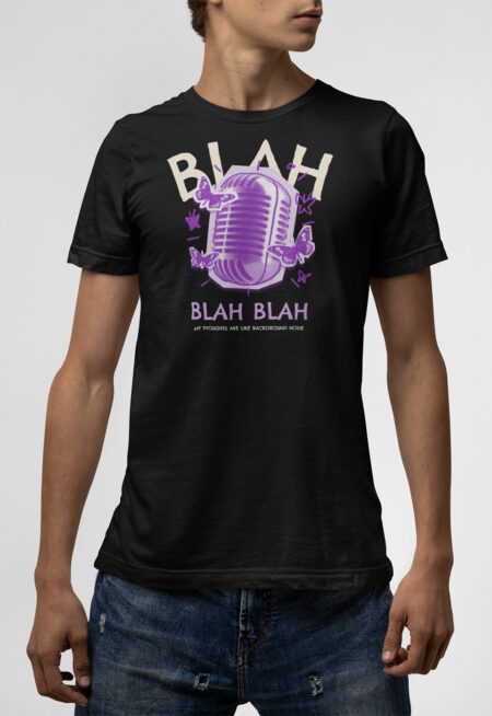 T-shirt μαύρο Blah blah blah