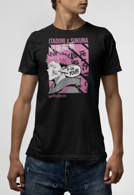 T-shirt μαύρο Itadori Sukuna