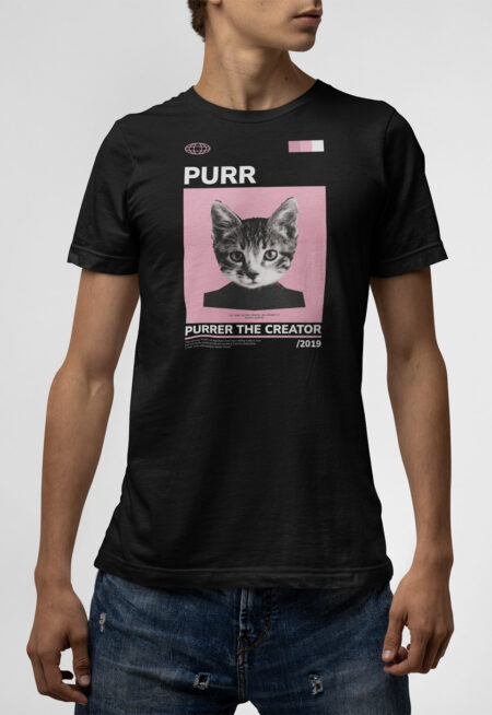 T-shirt μαύρο Purrer The Creator