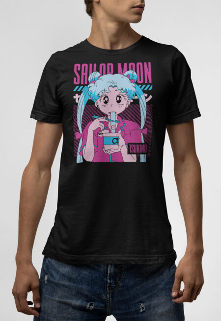T-shirt μαύρο Sailor Moon