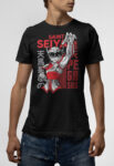 T-shirt μαύρο Seiya