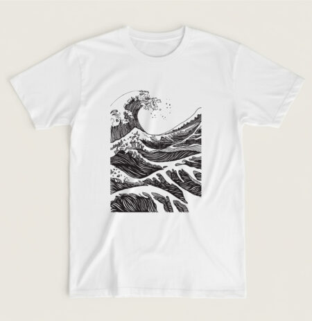 T-shirt λευκό Big Wave
