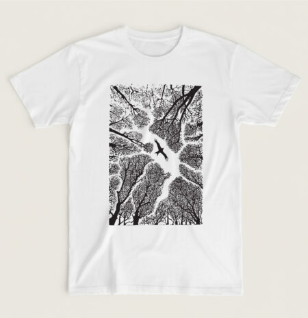 T-shirt λευκό Sky Trees