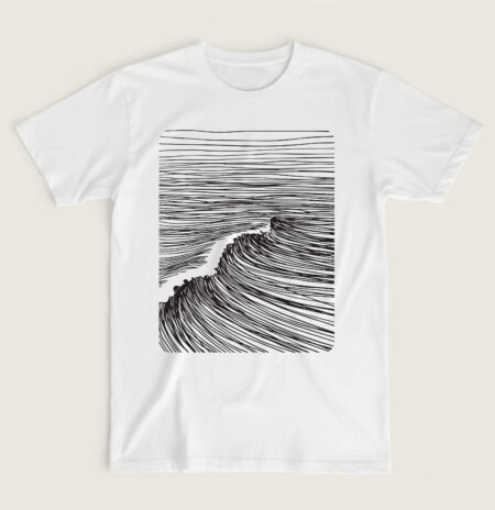 T-shirt λευκό Wave